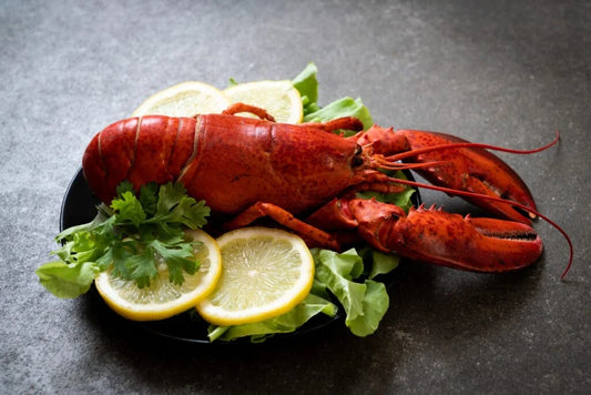 Baked Whole Lobster with Lemon Garlic Butter