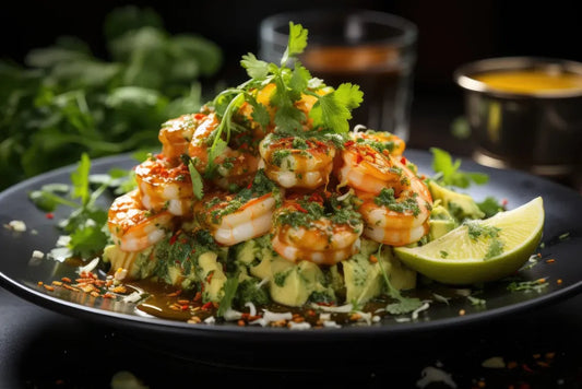 Garlic Shrimp with Avocado Salsa